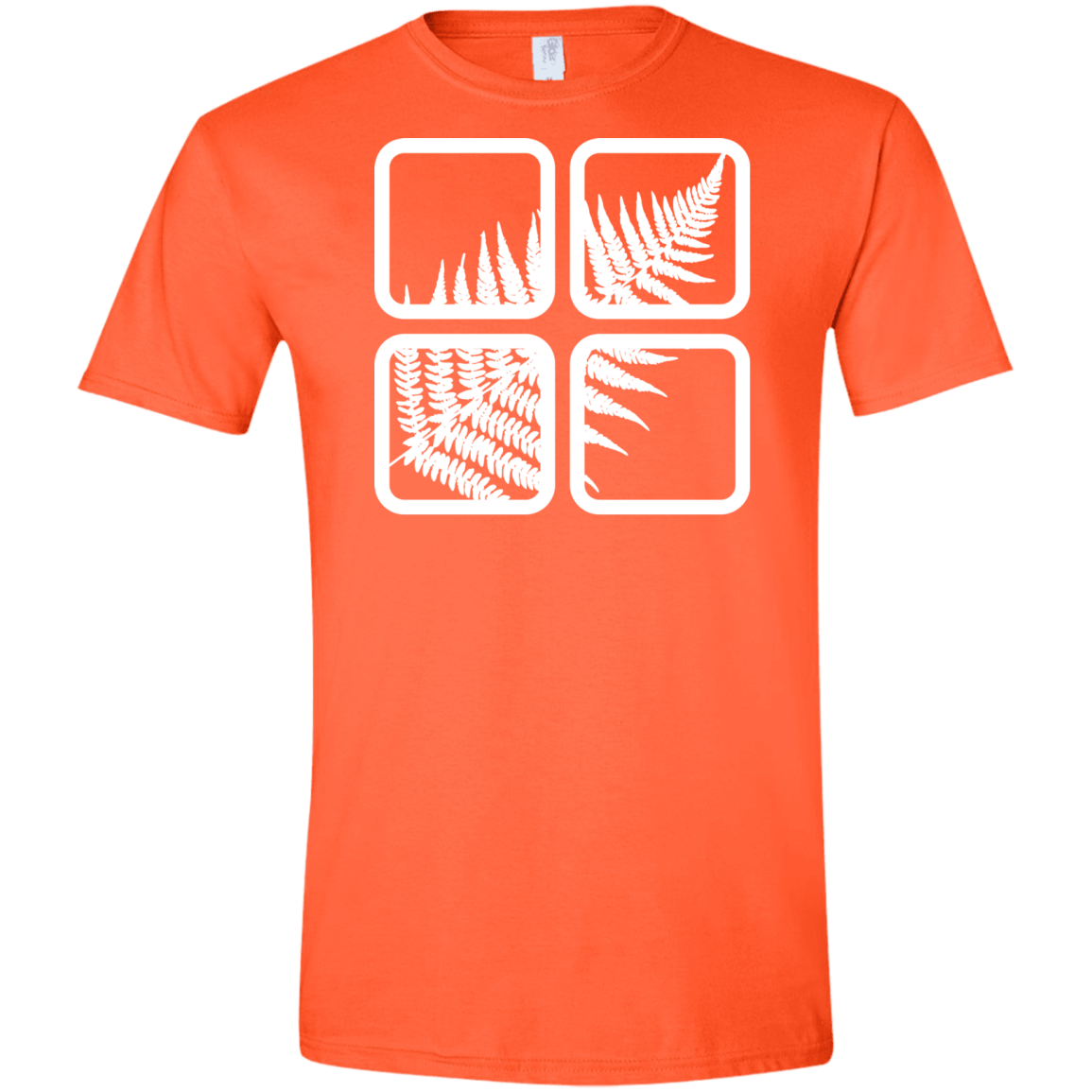 T-Shirts Orange / S Fern Pane Men's Semi-Fitted Softstyle