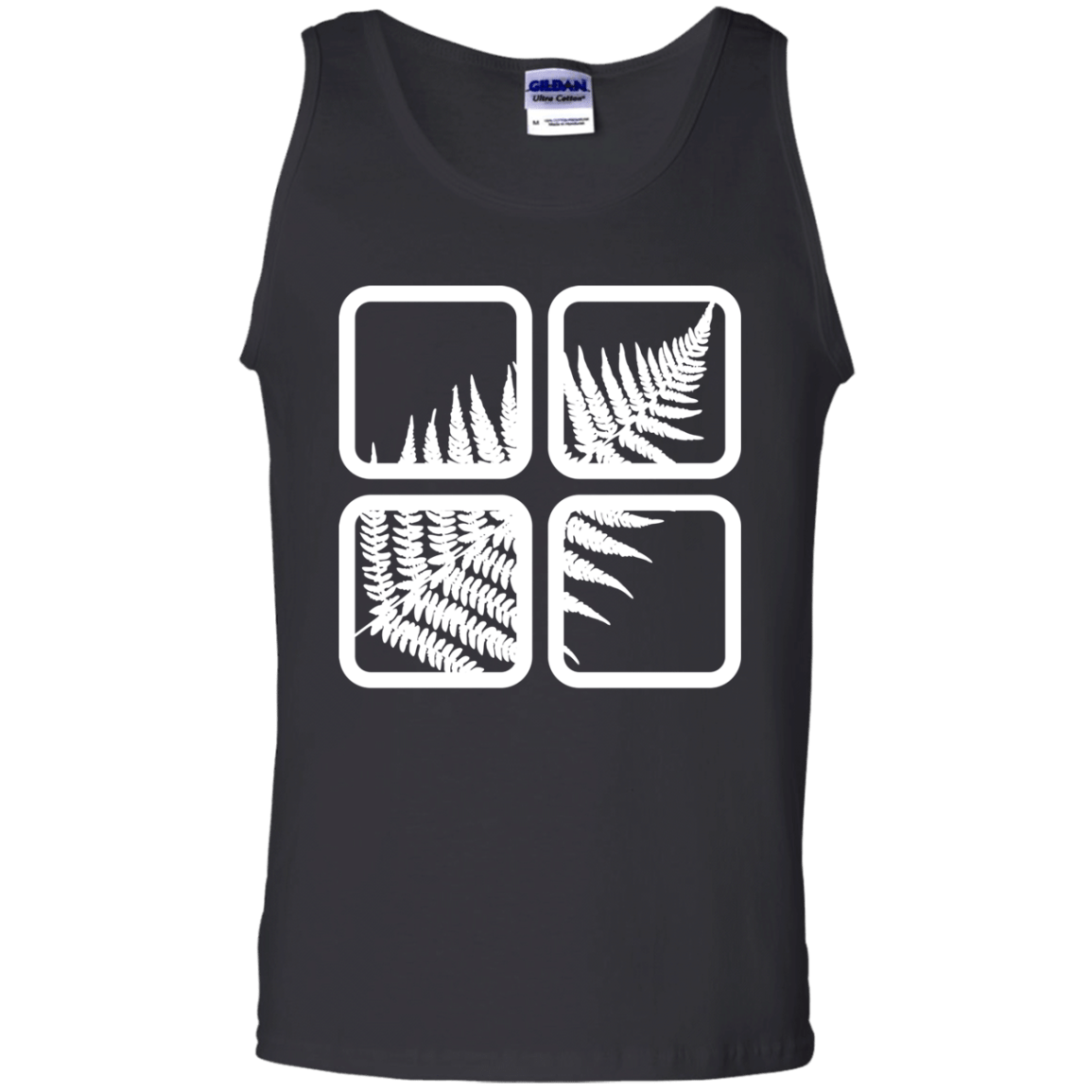 T-Shirts Black / S Fern Pane Men's Tank Top