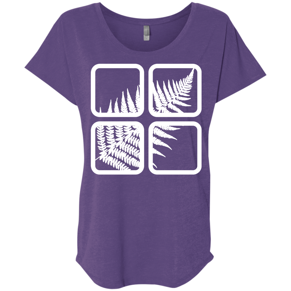 T-Shirts Purple Rush / X-Small Fern Pane Triblend Dolman Sleeve