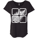 T-Shirts Vintage Black / X-Small Fern Pane Triblend Dolman Sleeve