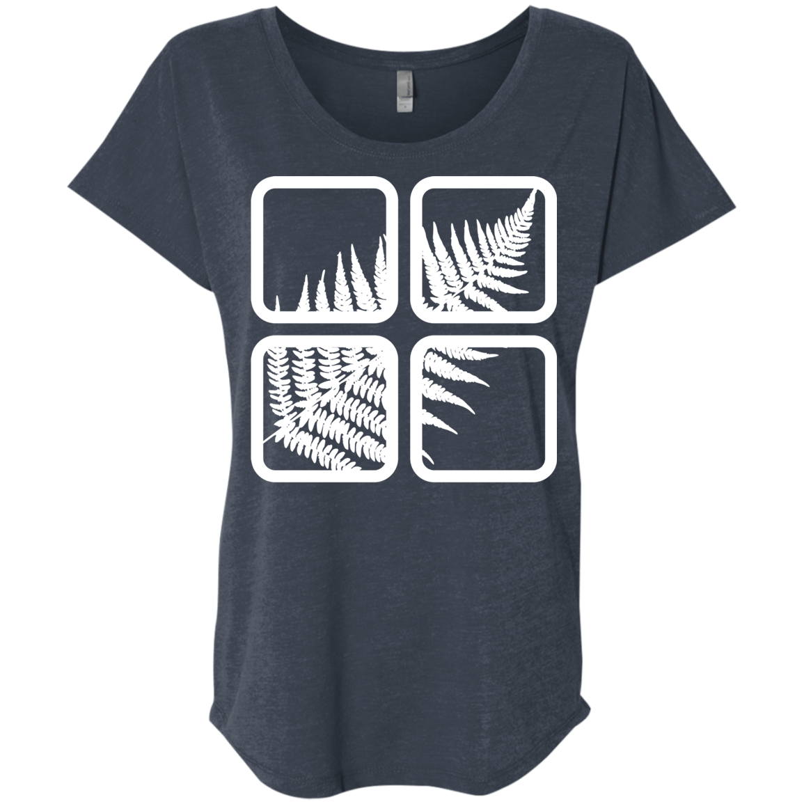 T-Shirts Vintage Navy / X-Small Fern Pane Triblend Dolman Sleeve