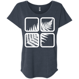 T-Shirts Vintage Navy / X-Small Fern Pane Triblend Dolman Sleeve