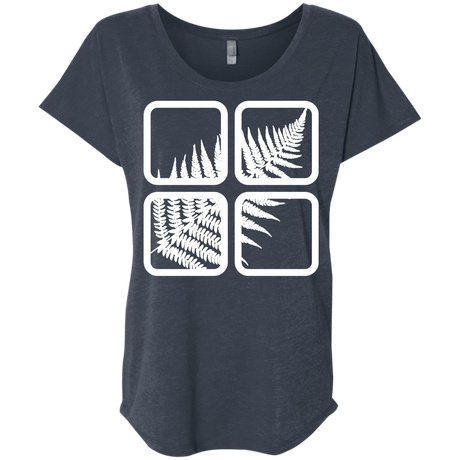 T-Shirts Vintage Navy / X-Small Fern Pane Triblend Dolman Sleeve