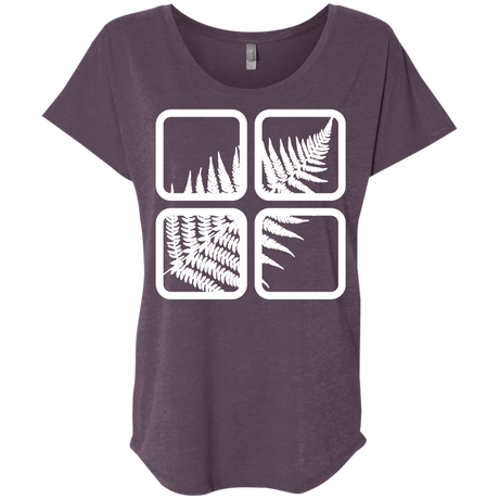 T-Shirts Vintage Purple / X-Small Fern Pane Triblend Dolman Sleeve