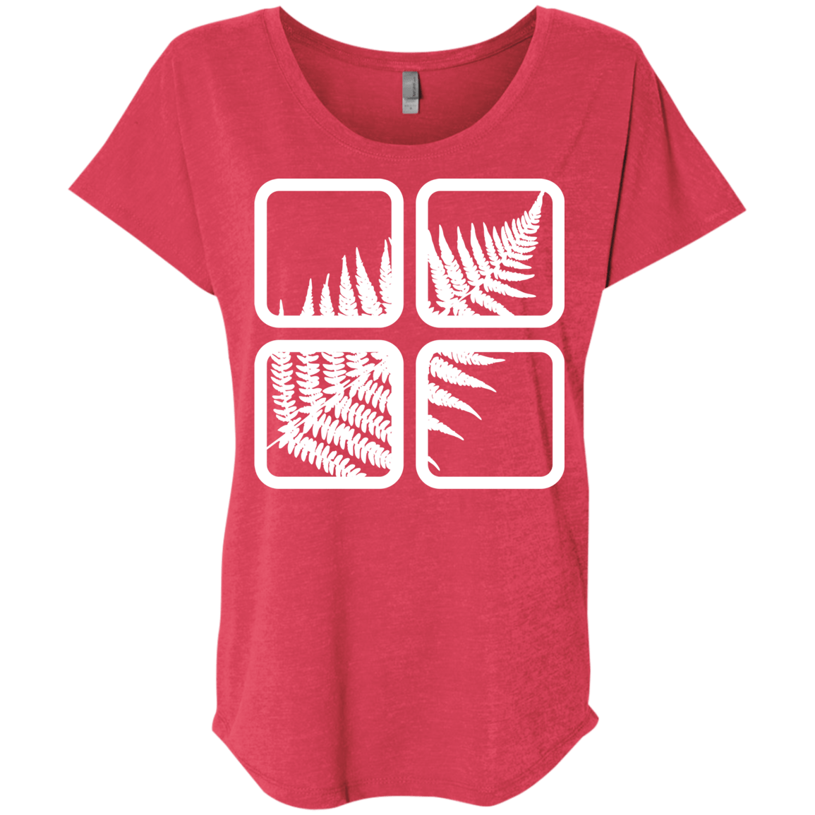 T-Shirts Vintage Red / X-Small Fern Pane Triblend Dolman Sleeve