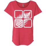 T-Shirts Vintage Red / X-Small Fern Pane Triblend Dolman Sleeve