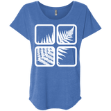 T-Shirts Vintage Royal / X-Small Fern Pane Triblend Dolman Sleeve