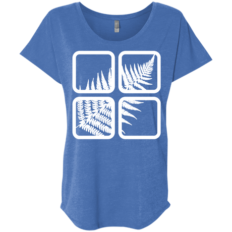 T-Shirts Vintage Royal / X-Small Fern Pane Triblend Dolman Sleeve