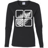 T-Shirts Black / S Fern Pane Women's Long Sleeve T-Shirt