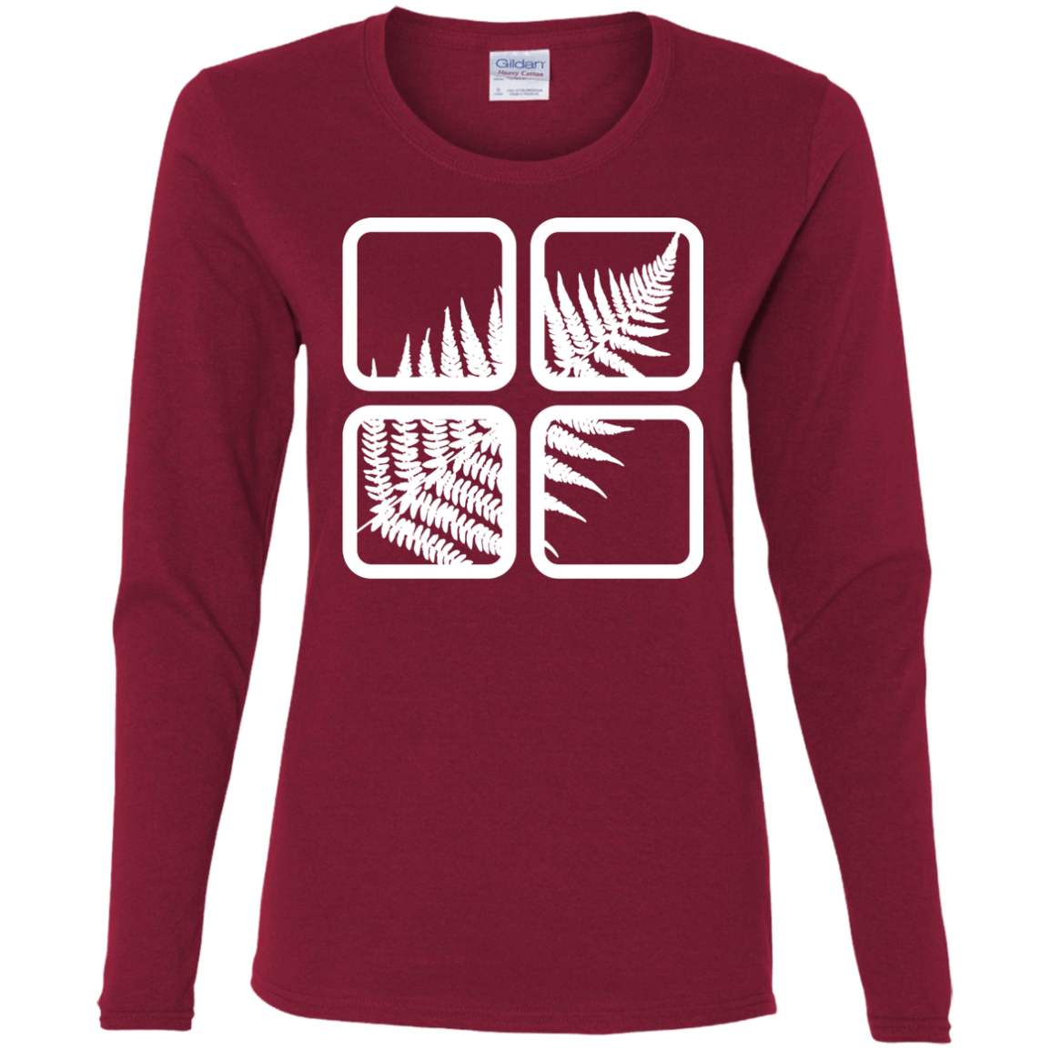 T-Shirts Cardinal / S Fern Pane Women's Long Sleeve T-Shirt