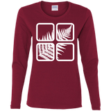 T-Shirts Cardinal / S Fern Pane Women's Long Sleeve T-Shirt