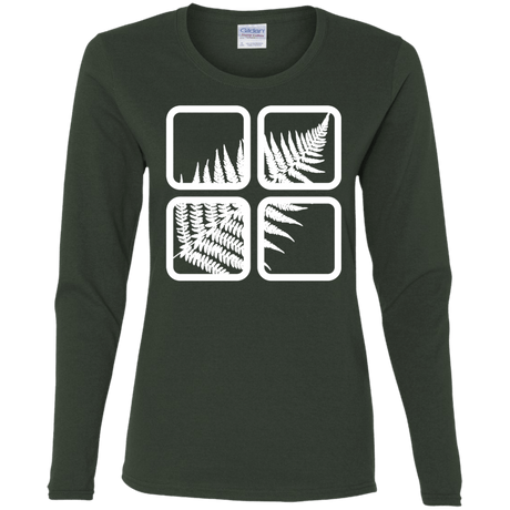 T-Shirts Forest / S Fern Pane Women's Long Sleeve T-Shirt