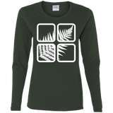 T-Shirts Forest / S Fern Pane Women's Long Sleeve T-Shirt