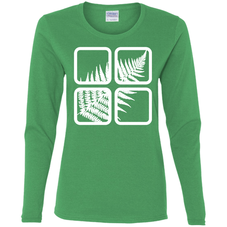 T-Shirts Irish Green / S Fern Pane Women's Long Sleeve T-Shirt