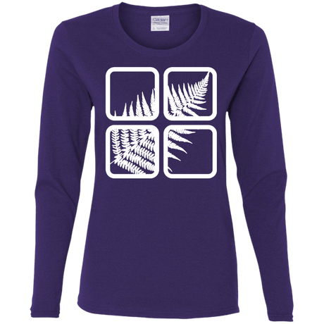 T-Shirts Purple / S Fern Pane Women's Long Sleeve T-Shirt