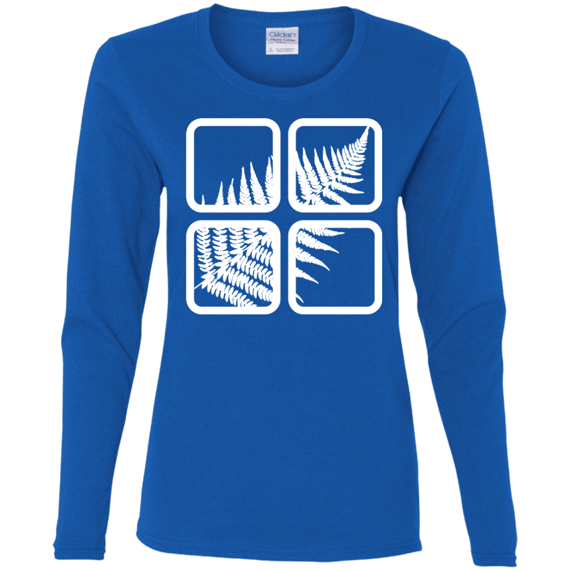 T-Shirts Royal / S Fern Pane Women's Long Sleeve T-Shirt