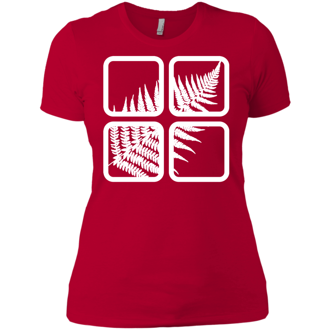 T-Shirts Red / X-Small Fern Pane Women's Premium T-Shirt