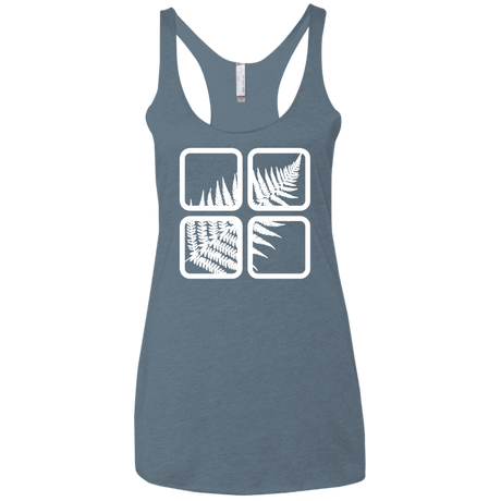 T-Shirts Indigo / X-Small Fern Pane Women's Triblend Racerback Tank