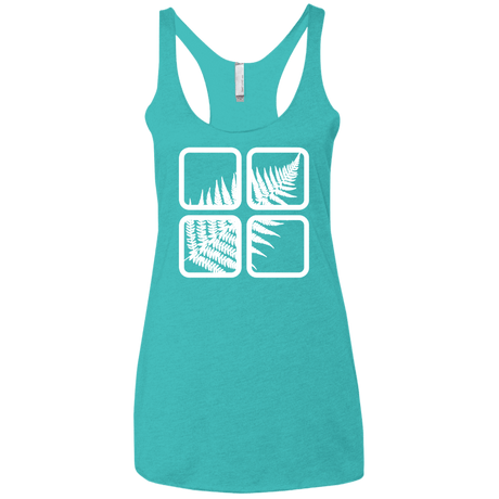 T-Shirts Tahiti Blue / X-Small Fern Pane Women's Triblend Racerback Tank