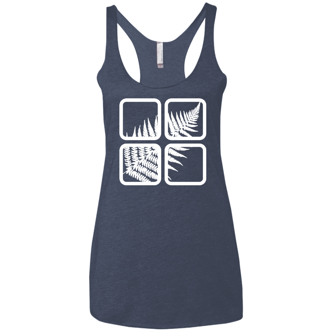 T-Shirts Vintage Navy / X-Small Fern Pane Women's Triblend Racerback Tank