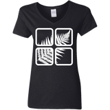 T-Shirts Black / S Fern Pane Women's V-Neck T-Shirt