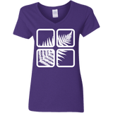 T-Shirts Purple / S Fern Pane Women's V-Neck T-Shirt