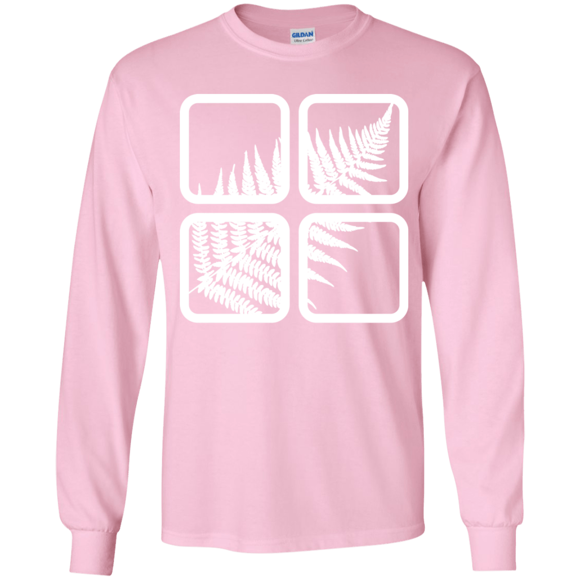 T-Shirts Light Pink / YS Fern Pane Youth Long Sleeve T-Shirt