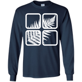 T-Shirts Navy / YS Fern Pane Youth Long Sleeve T-Shirt