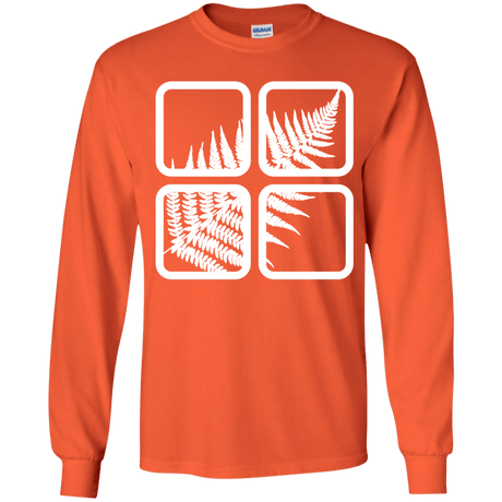 T-Shirts Orange / YS Fern Pane Youth Long Sleeve T-Shirt