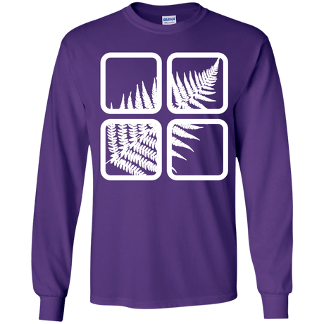 T-Shirts Purple / YS Fern Pane Youth Long Sleeve T-Shirt