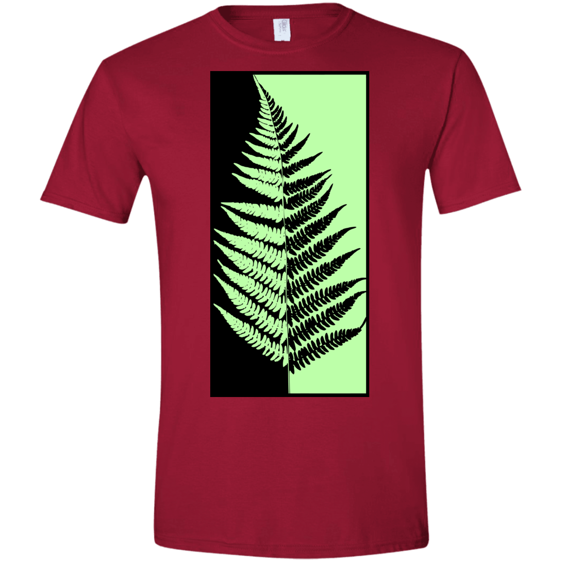 T-Shirts Cardinal Red / S Fern Press Men's Semi-Fitted Softstyle