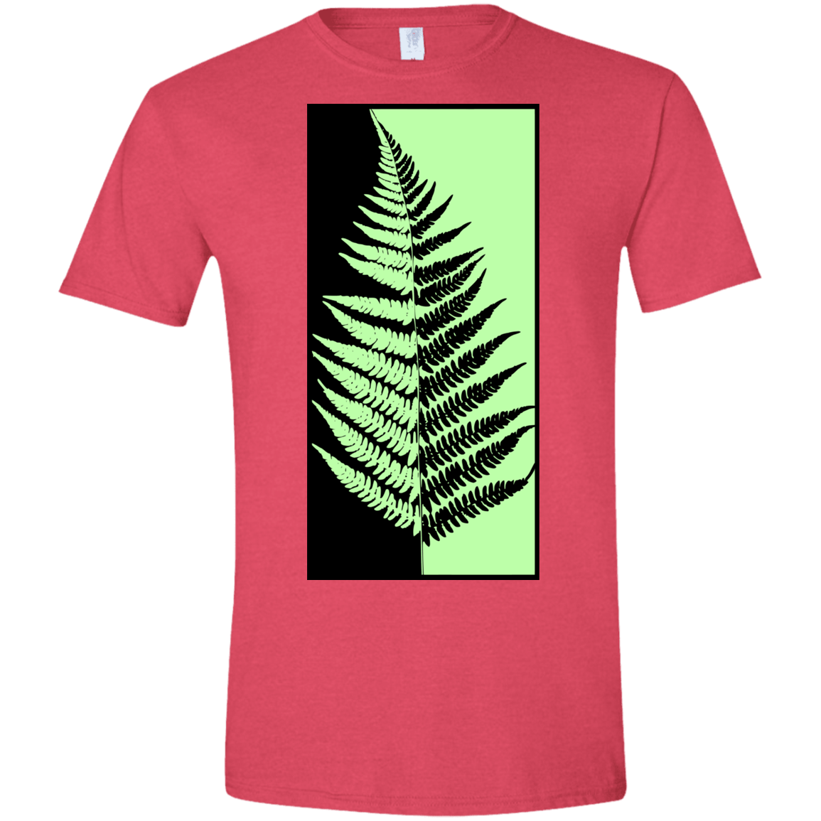 T-Shirts Heather Red / S Fern Press Men's Semi-Fitted Softstyle