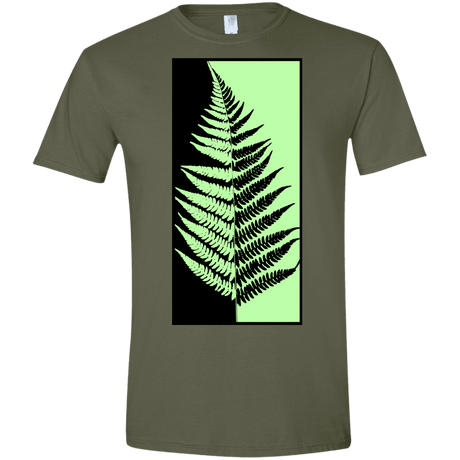 T-Shirts Military Green / S Fern Press Men's Semi-Fitted Softstyle