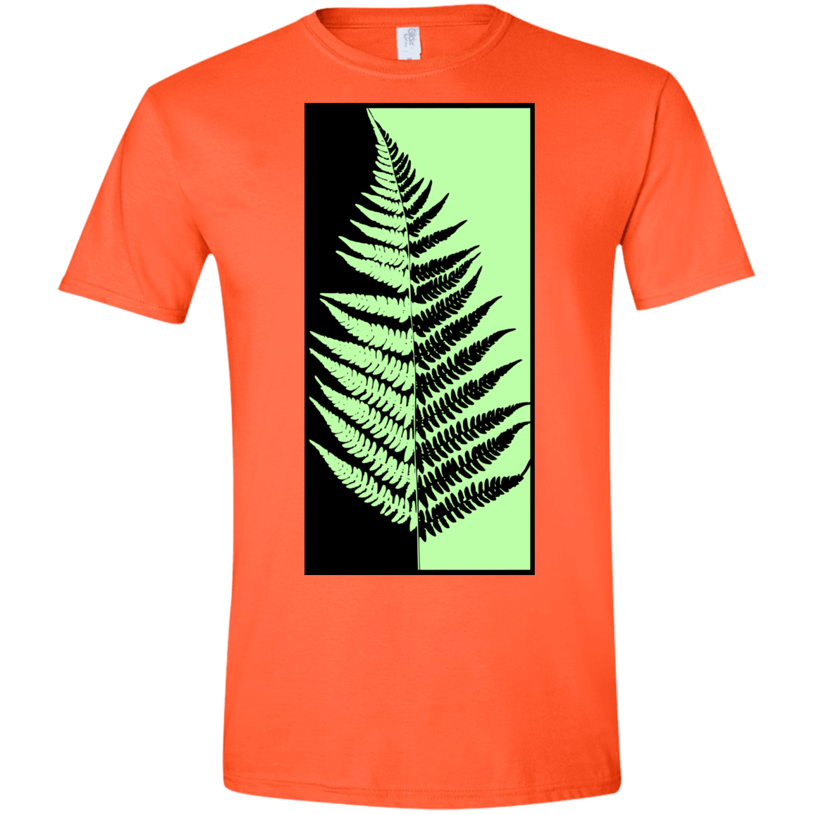 T-Shirts Orange / S Fern Press Men's Semi-Fitted Softstyle