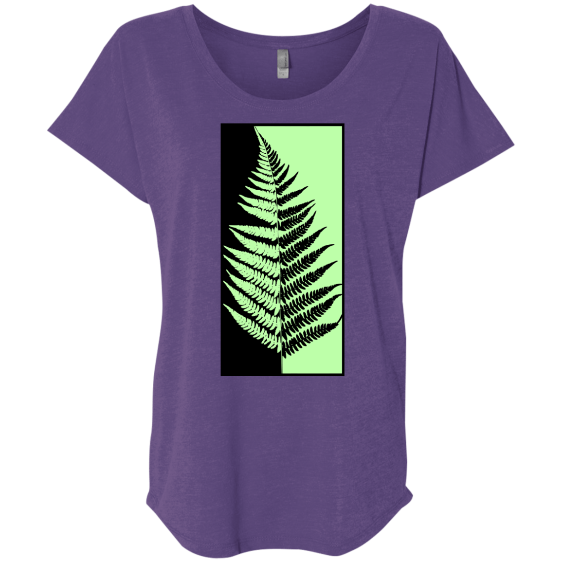 T-Shirts Purple Rush / X-Small Fern Press Triblend Dolman Sleeve