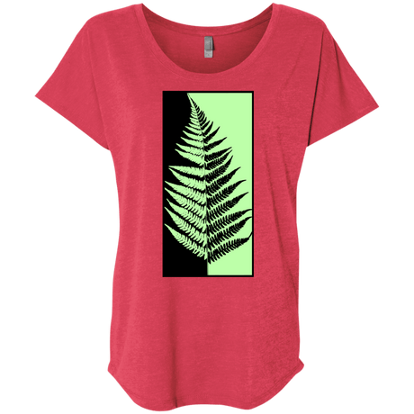 T-Shirts Vintage Red / X-Small Fern Press Triblend Dolman Sleeve