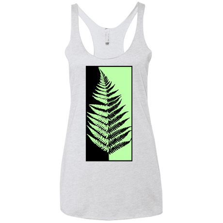 T-Shirts Heather White / X-Small Fern Press Women's Triblend Racerback Tank