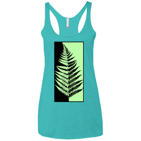 T-Shirts Tahiti Blue / X-Small Fern Press Women's Triblend Racerback Tank