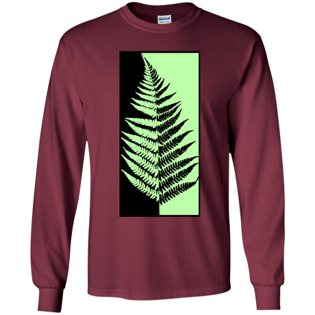 T-Shirts Maroon / YS Fern Press Youth Long Sleeve T-Shirt