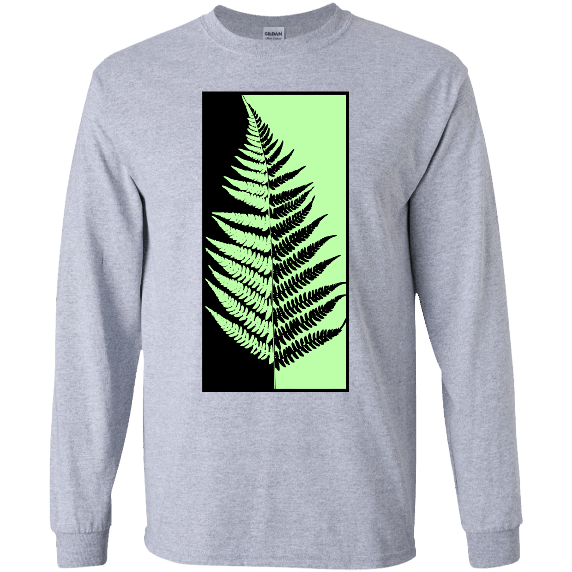 T-Shirts Sport Grey / YS Fern Press Youth Long Sleeve T-Shirt