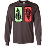 T-Shirts Dark Chocolate / S Ferns Men's Long Sleeve T-Shirt