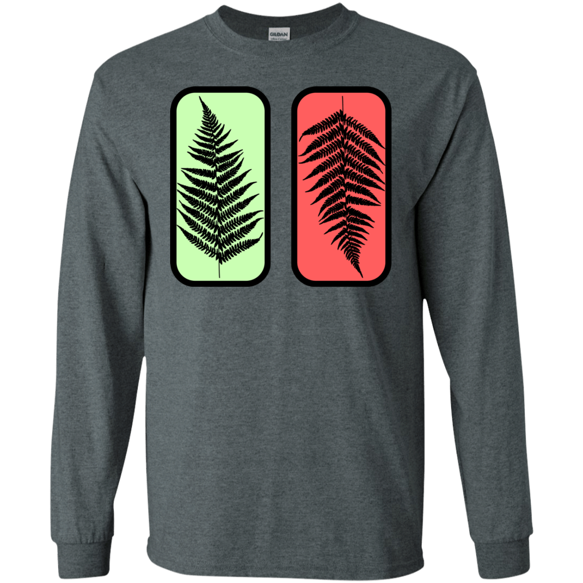 T-Shirts Dark Heather / S Ferns Men's Long Sleeve T-Shirt