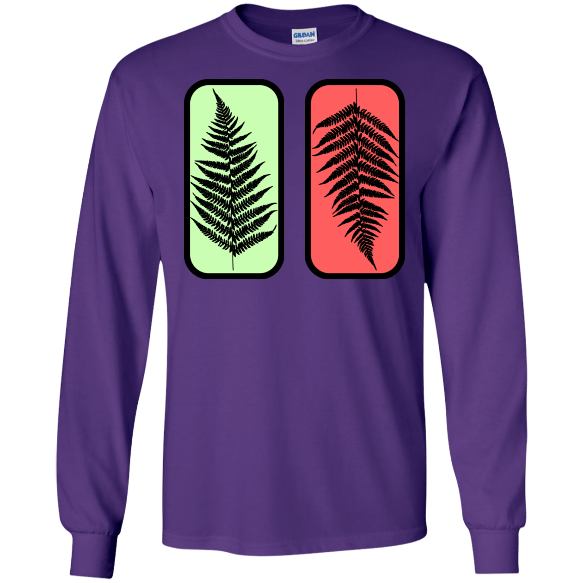 T-Shirts Purple / S Ferns Men's Long Sleeve T-Shirt