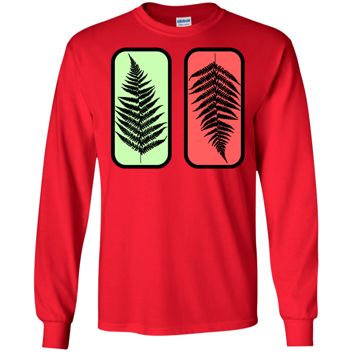 T-Shirts Red / S Ferns Men's Long Sleeve T-Shirt