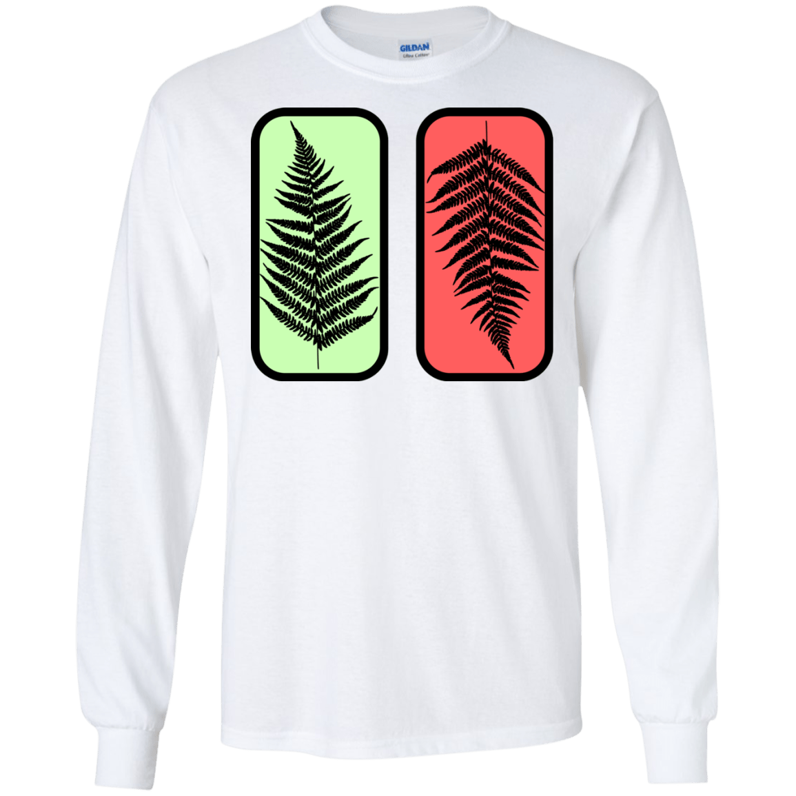 T-Shirts White / S Ferns Men's Long Sleeve T-Shirt