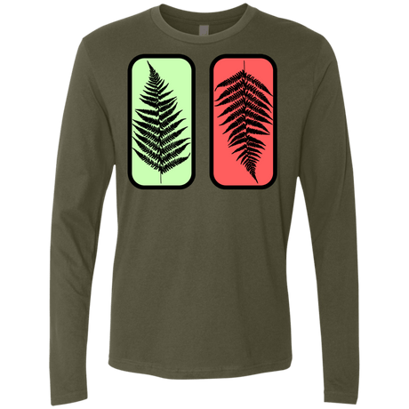 T-Shirts Military Green / S Ferns Men's Premium Long Sleeve