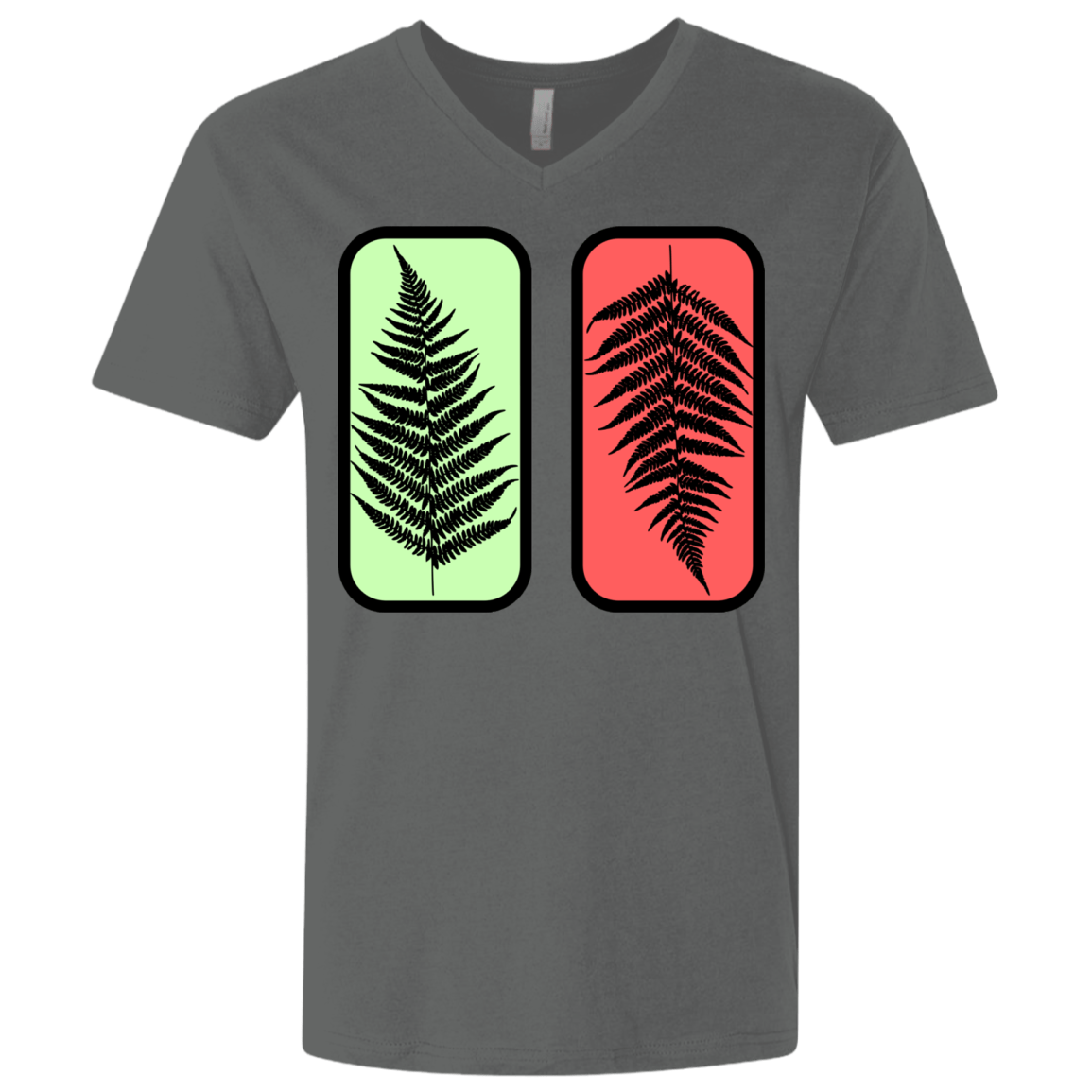 T-Shirts Heavy Metal / X-Small Ferns Men's Premium V-Neck