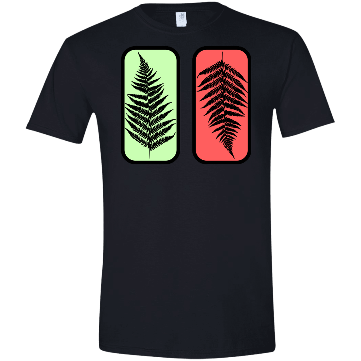 T-Shirts Black / X-Small Ferns Men's Semi-Fitted Softstyle