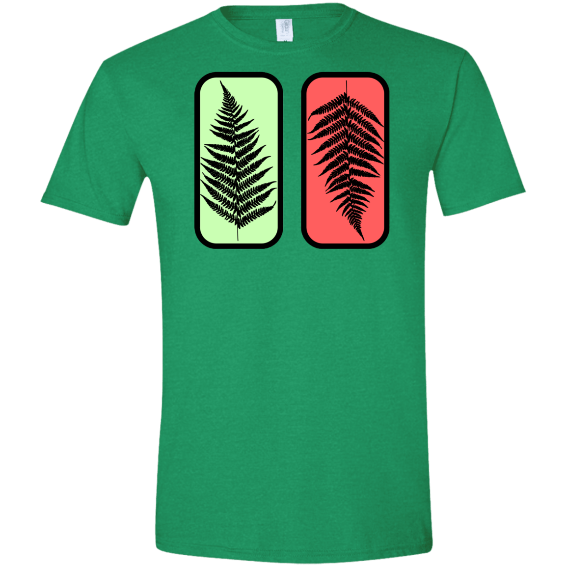 T-Shirts Heather Irish Green / S Ferns Men's Semi-Fitted Softstyle