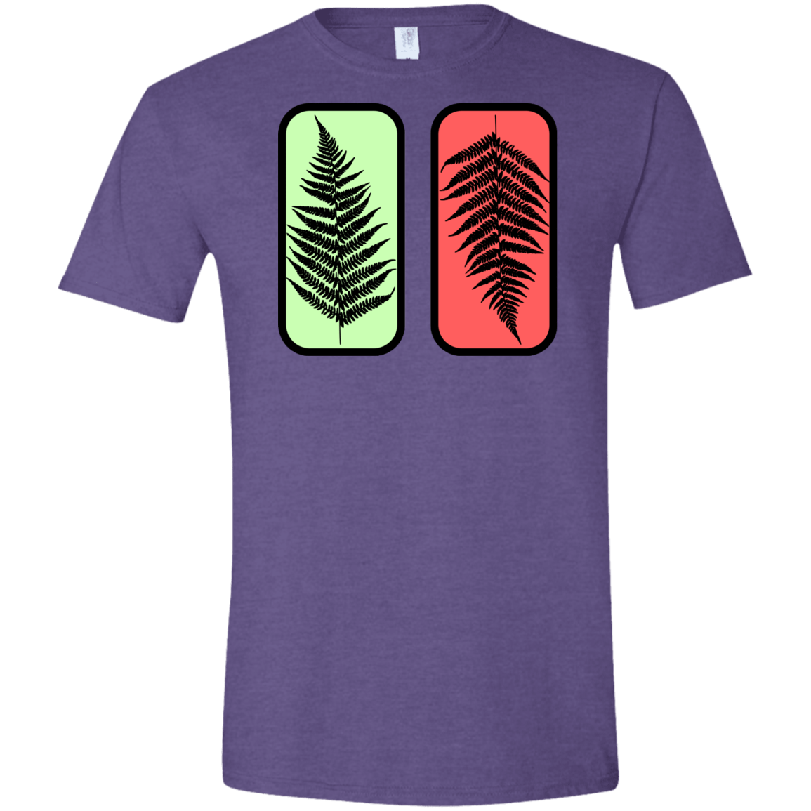 T-Shirts Heather Purple / S Ferns Men's Semi-Fitted Softstyle
